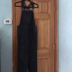 Gap relaxed overalls in black denim